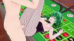 Tatsumaki and Fubuki as bunny girls in One-Punch Man hentai animation.