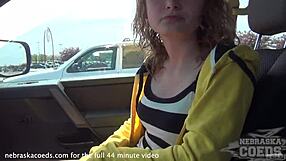 Hot 18yo Heather nervously masturbating outdoors in Cedar Rapids feeling shy