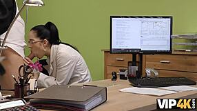 vip4k agent feels excited approving credit for brunette nympho in hot sex action