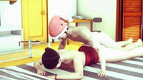 3d animation couple sex with huge cock