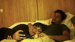 My stepbrother FUCKS my mouth while lying down, filling it with cum like his slut