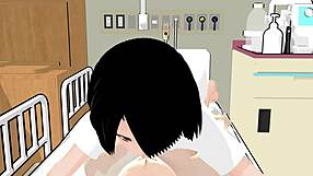 mia perverted nurse plays doctor with anime girl