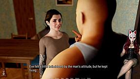 Old neighbour gets a handjob in corset-clad eve 3 tale