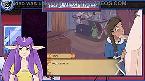 i watch nami give a blowjob in this avatar trainer bonus, it's so hot but i misspell everything like hentai cum facial