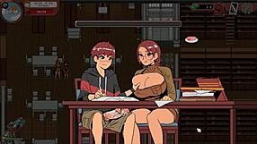 spooky milk life hentai: nerdy girl’s public handjob in library