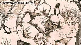 Vintage Erotic Illustration with Classic Sensual Charm