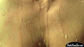 Glamcore milf cumsprayed after cocksucking big tits british european