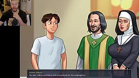 I stumbled into an awkward shower moment in Summertime Saga