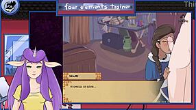 i watch nami give a blowjob in this avatar trainer bonus, it's so hot but i misspell everything like hentai cum facial