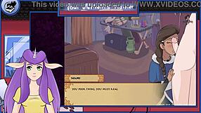 i watch nami give a blowjob in this avatar trainer bonus, it's so hot but i misspell everything like hentai cum facial