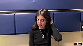 Public agent says, Wanna do a casting right here on this train?