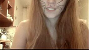 Blonde teen couple hints at blowjob and sex on amateur webcam session ten