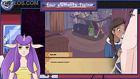 i watch nami give a blowjob in this avatar trainer bonus, it's so hot but i misspell everything like hentai cum facial