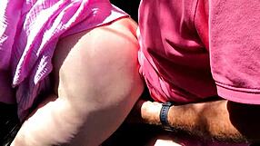 Fuck Buddy Dares Wife Outdoors Over the Gate?