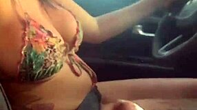 skilled prostitute sucks dick and gets facial while driving