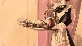 Detailed Vintage Erotic Cartoon Illustration