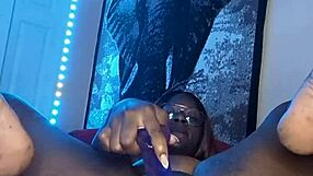 in this gay ebony scene, a guy with big ass and natural tits enjoys double penetration and wet fingering while masturbating solo