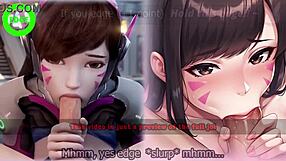 i’m hooked on d va’s edging game, overwatch style, wanna try?