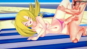 Dark magician girl in bikini having hard sex in yu-gi-oh fantasy animation