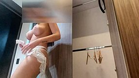 Spy cam catches my hot stepsister in tight leggings