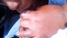 Black Bbw Giving Head In The Car