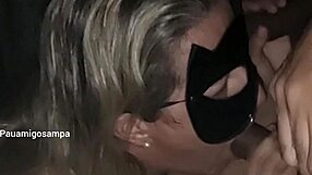 Cuckold Takes Blonde Wife To GLORY HOLE For Monster Cocks