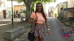 Mila, a chubby Belgian brunette, gets naughty outdoors