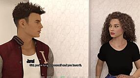 in westview academy part 5, the cute girl gets a huge blowbang with monster cocks and bukkake