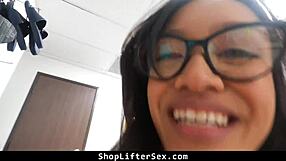 what happens when teen steals high heels at work? gets punished with doggystyle and riding.