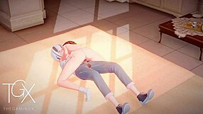 Anime Hentai Futanari Girl in Sexy Blowjob Action