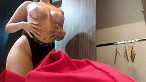 Spy cam catches my hot stepsister in tight leggings