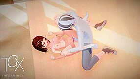 Anime Hentai Futanari Girl in Sexy Blowjob Action