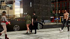 Exploring the inn in anime game adventure 57