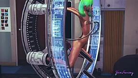 ash, the yaoi femboy, trapped in a wild sex machine