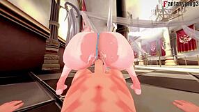 Rosalia from mario bros gets fucked hard with ahegao in 3d cartoon fantasy