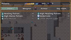 big tits witch meets suspicious men in castle