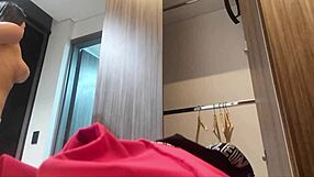 Spy cam catches my hot stepsister in tight leggings