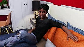 Teini-opiskelijalutka riisuu alasti isolle mustalle kyrvälle collegessa