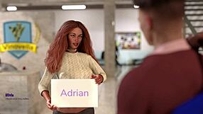 Taboo university redhead in 3d cartoon pov action, curious?