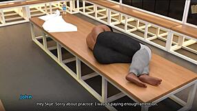 Bold coach delivers intense news to john with big ass in 3d hentai