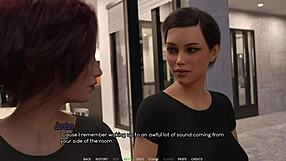 in westview academy part 5, the cute girl gets a huge blowbang with monster cocks and bukkake