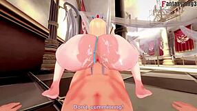 Rosalia from mario bros gets fucked hard with ahegao in 3d cartoon fantasy