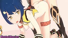 彼女の口が彼の快楽のためにワイルドなプレイで使われる