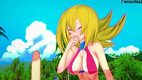 Dark magician girl in bikini having hard sex in yu-gi-oh fantasy animation