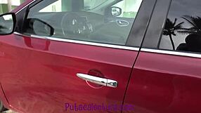 i meet my friend's girlfriend in her car outdoors