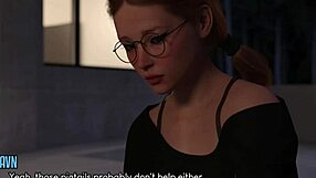 in westview academy part 5, the cute girl gets a huge blowbang with monster cocks and bukkake