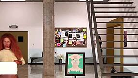 Taboo university redhead in 3d cartoon pov action, curious?