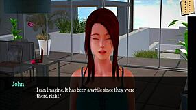 Teen redhead in 3d hentai game explores kinky family sex