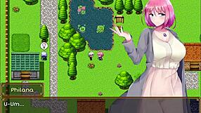 big tits witch meets suspicious men in castle