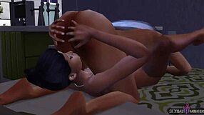 my girlfriend is so horny we fuck hard in bed!